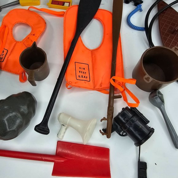 Vintage Marx Accessories Lot GI Joe Johnny West Big Jim Camping Paddle Scuba - Picture 5 of 10
